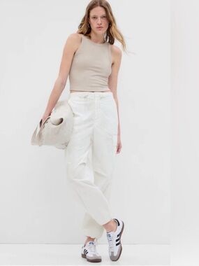 GAP Parachute Cargo Pants in White